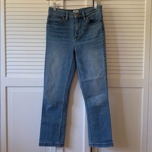 JCREW high waisted bootcut crop jeans